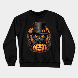 Hallowen cat style Crewneck Sweatshirt